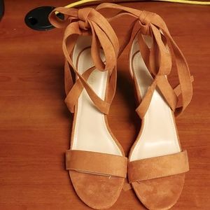 Beautiful Orange Strappy Sandal Heels